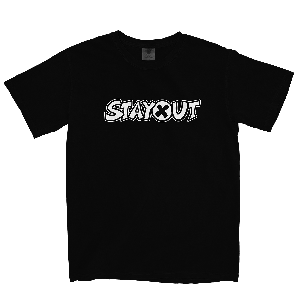Stay Out White Logo Tee
